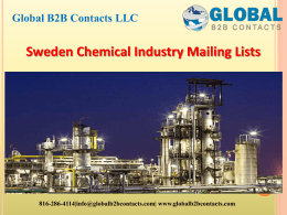 Sweden Chemical Industry Mailing Lists