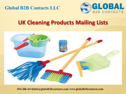 UK Cleaning Products Mailing Lists