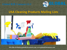 USA Cleaning Products Mailing Lists