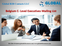 Belgium C- Level Executives Mailing List