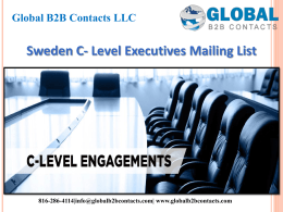 Sweden C- Level Executives Mailing List