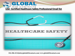 USA  Certified Healthcare Safety Professional Email list