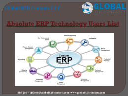 Absolute ERP Technology Users List