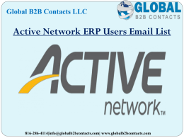 Active Network ERP Users Email List