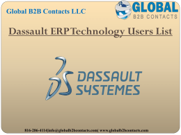 Dassault ERP Technology Users List