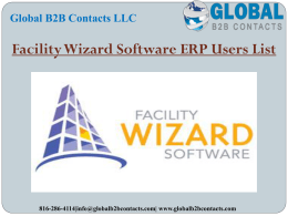 Facility Wizard Software ERP Users List