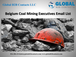 Belgium Coal Mining Executives Email List