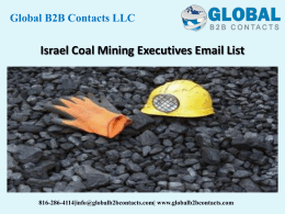 Israel Coal Mining Executives Email List