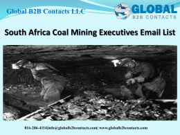 South Africa Coal Mining Executives Email List