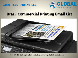  Brazil Commercial Printing Email List