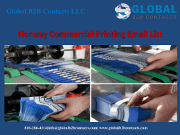 Norway Commercial Printing Email List
