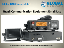 Brazil Communication Equipment Email List