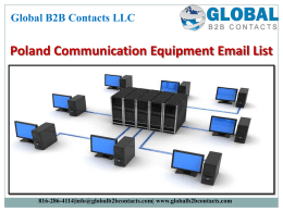 Poland Communication Equipment Email List