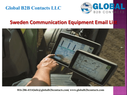 Sweden Communication Equipment Email List