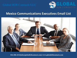 Mexico Communications Executives Email List