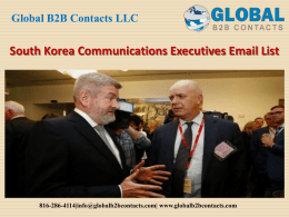 South Korea Communications Executives Email List
