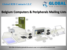 Belgium Computers & Peripherals Mailing Lists