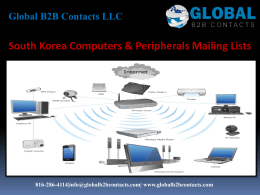 South Korea Computers & Peripherals Mailing Lists