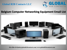 Belgium Computer Networking Equipment Email List