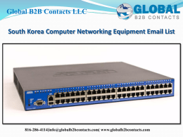 South Korea Computer Networking Equipment Email List