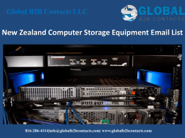 New Zealand Computer Storage Equipment Email List