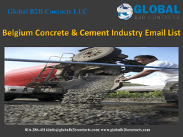 Belgium Concrete & Cement Industry Email List