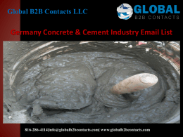 Germany Concrete & Cement Industry Email List