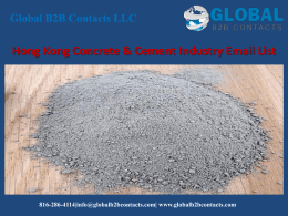 Hong Kong Concrete & Cement Industry Email List