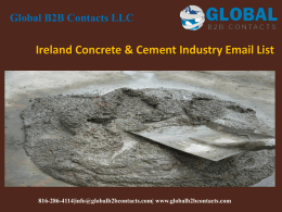 Ireland Concrete & Cement Industry Email List 2