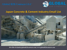 Japan Concrete & Cement Industry Email List