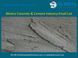 Mexico Concrete & Cement Industry Email List