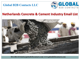 Netherlands Concrete & Cement Industry Email List