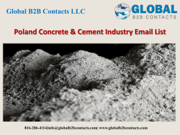 Poland Concrete & Cement Industry Email List