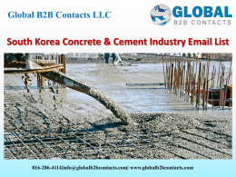 South Korea Concrete & Cement Industry Email List