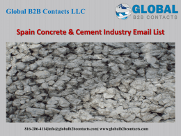 Spain Concrete & Cement Industry Email List