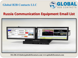 Russia Communication Equipment Email List