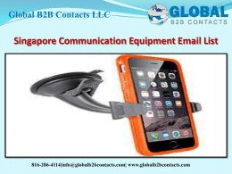 Singapore Communication Equipment Email List