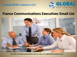 France Communications Executives Email List