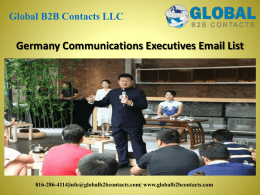 Germany Communications Executives Email List