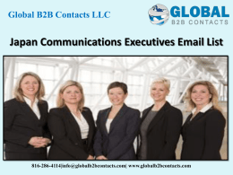 Japan Communications Executives Email List