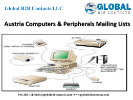 Austria Computers & Peripherals Mailing Lists