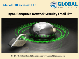 Japan Computer Network Security Email List