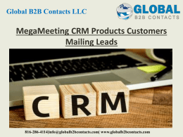 MegaMeeting CRM Products Customers Mailing Leads
