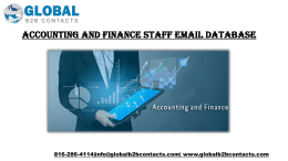 Accounting and Finance Staff Email Database