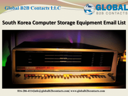 South Korea Computer Storage Equipment Email List