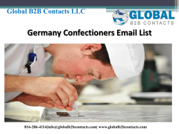 Germany Confectioners Email List