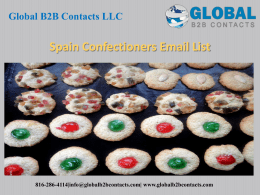 Spain Confectioners Email List