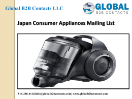 Japan Consumer Appliances Mailing List