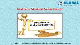 Email List of Advertising Account Manager