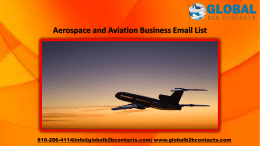 Aerospace and Aviation Business Email List